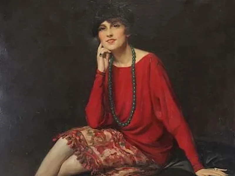 1888-Giulio de Blaas - Ritratto di una giovane donna seduta